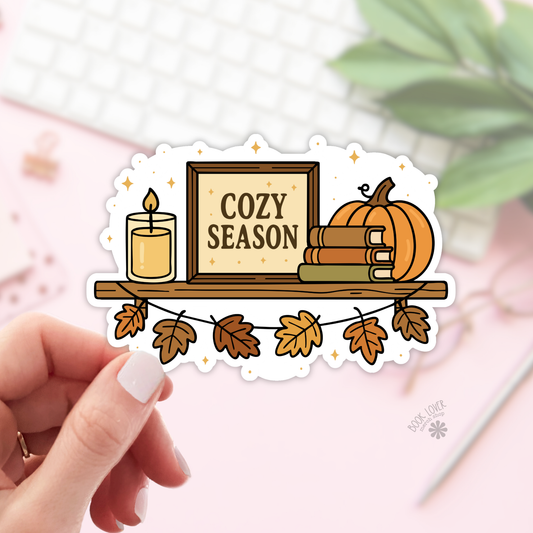 Cozy season shelf sticker