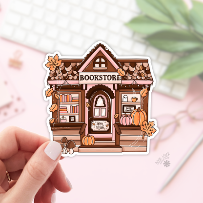 Autumn bookstore sticker
