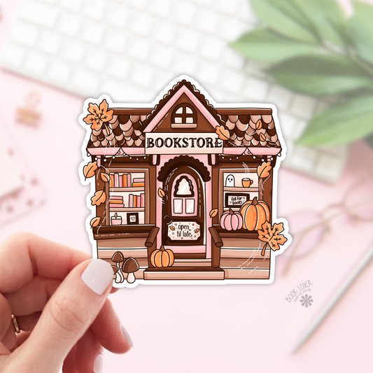 Autumn bookstore sticker