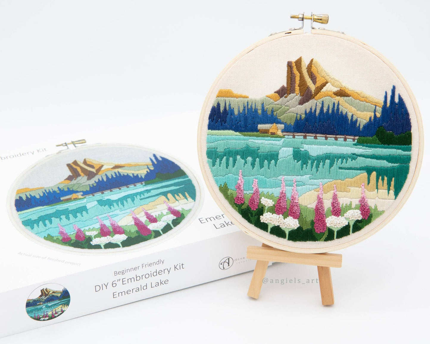 Emerald Lake DIY embroidery kit