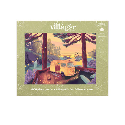 Twilight campsite | 1000-piece puzzle | designed in Canada