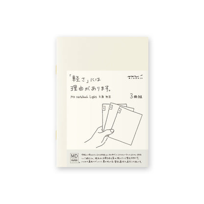 Midori A6 blank light notebook - 3 pack
