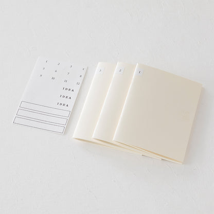 Midori A6 blank light notebook - 3 pack