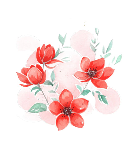 Bold flowers watercolour workbook