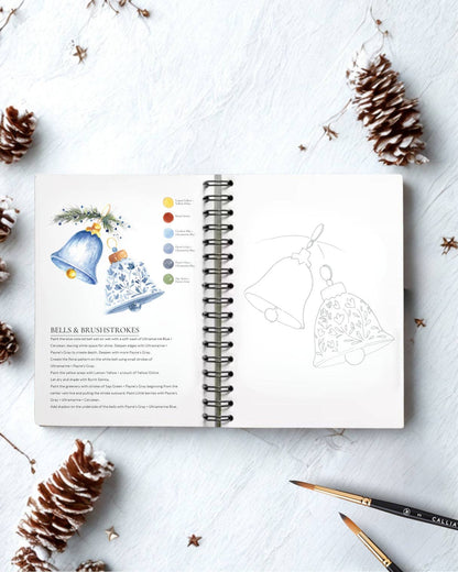 Happy Holidays watercolour workbook