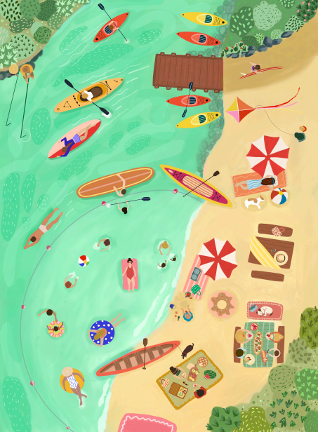 Lake day | 250 piece puzzle | designed in Canada