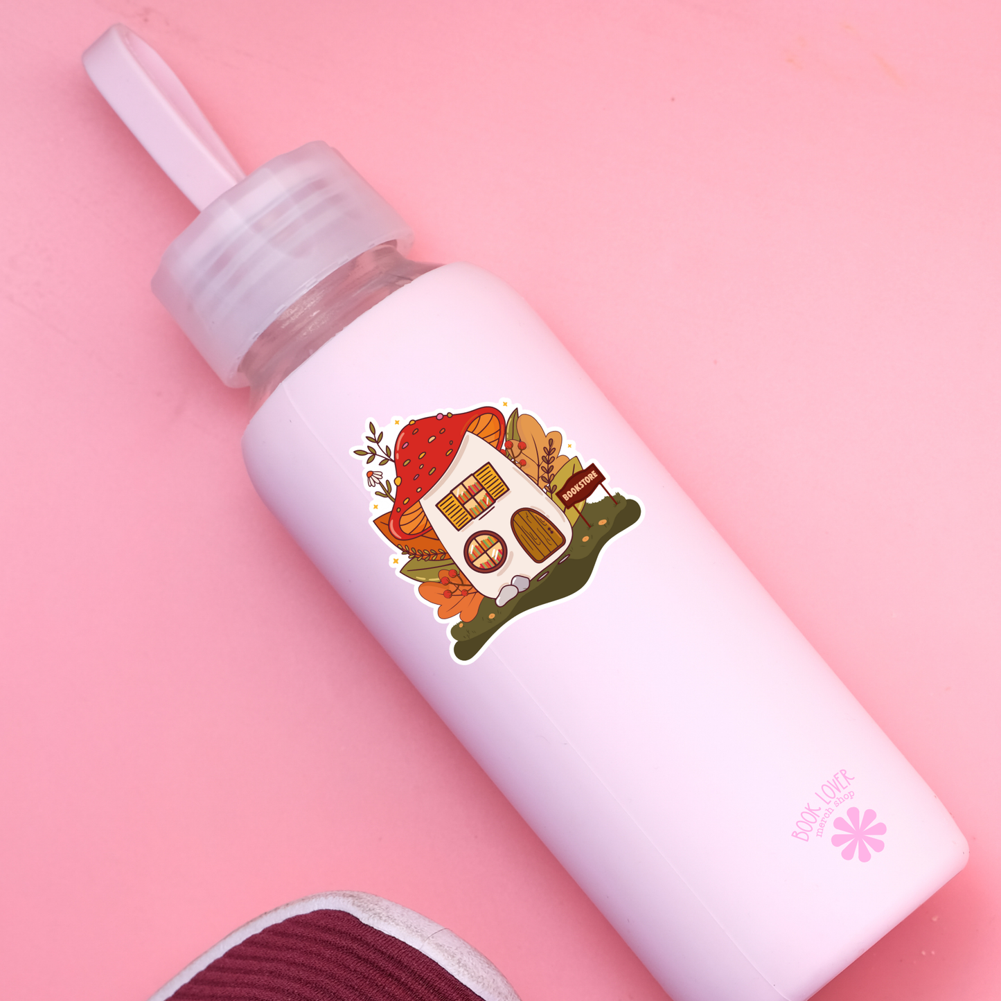 Mushroom bookstore sticker