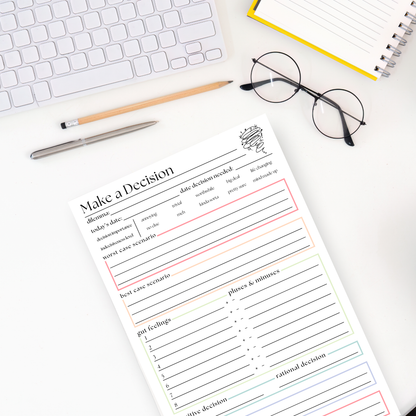 Make a decision planner: 50-page notepad