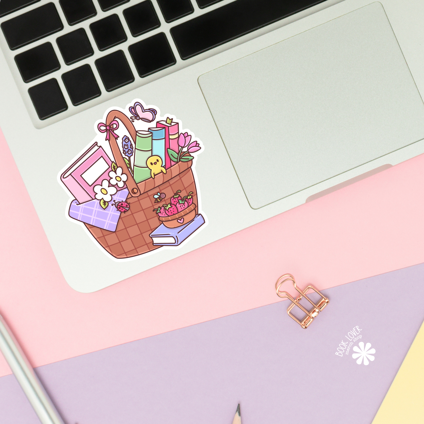Spring basket sticker