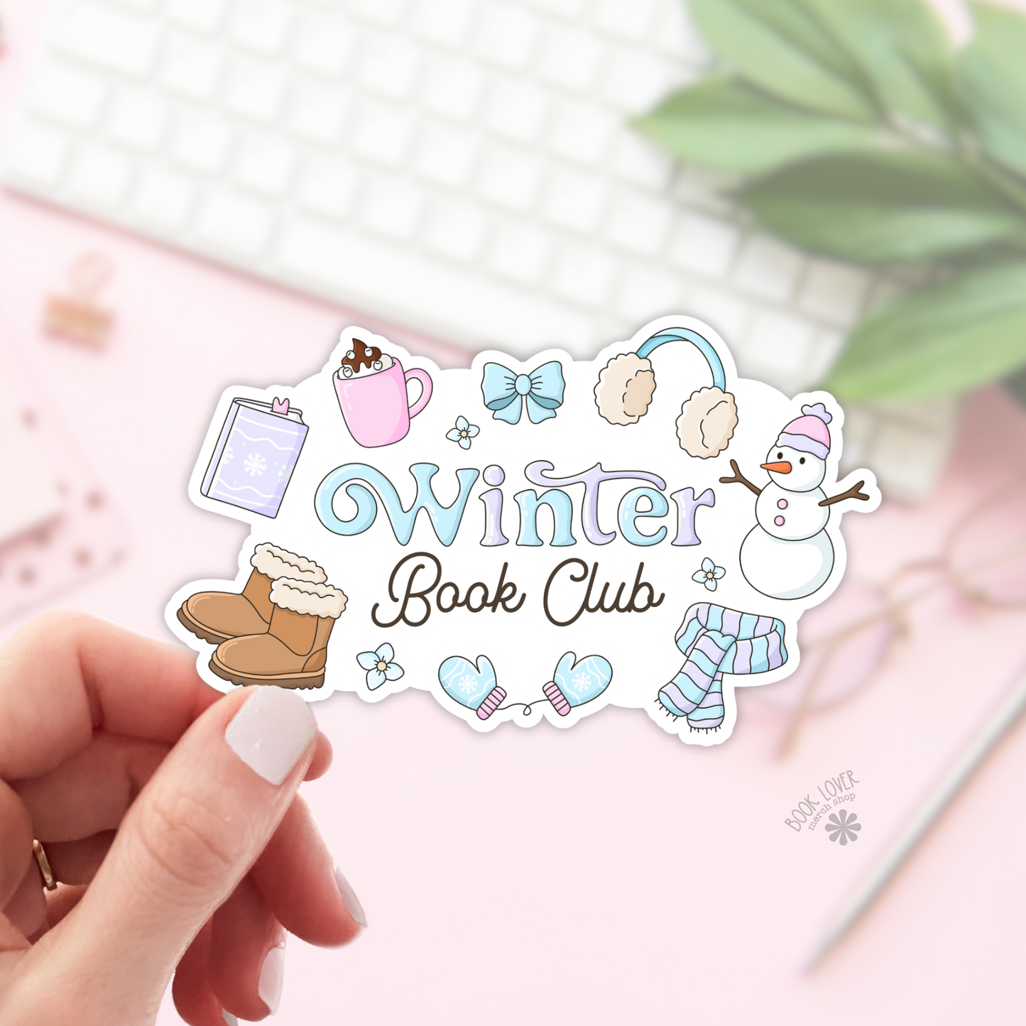 Winter book club sticker