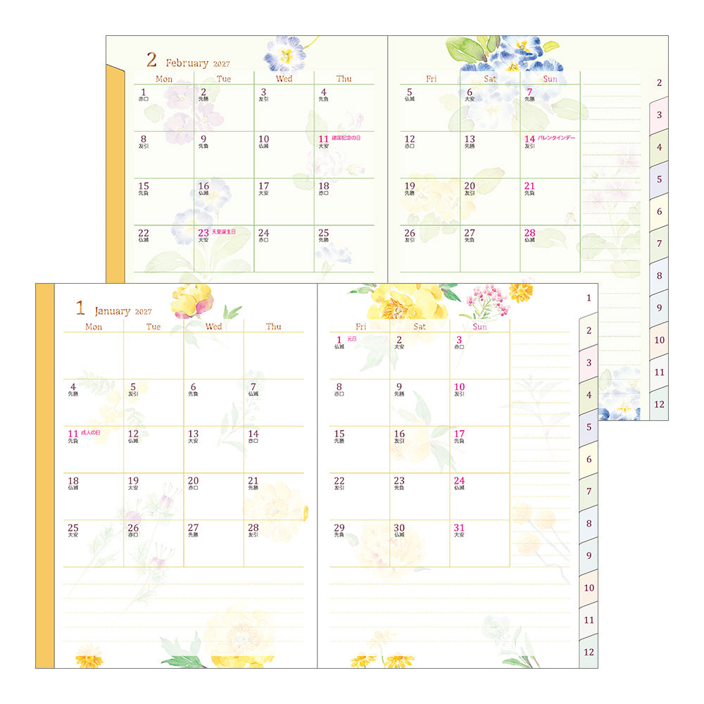Pocket diary A6 country time flower 2027 (coming soon)