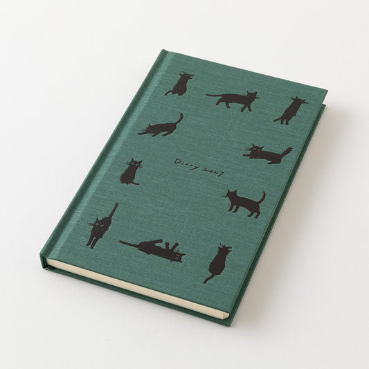 Book style diary B6 cat green 2027