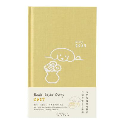Book style diary B6 dog yellow 2027 (coming soon)