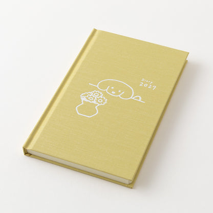 Book style diary B6 dog yellow 2027 (coming soon)