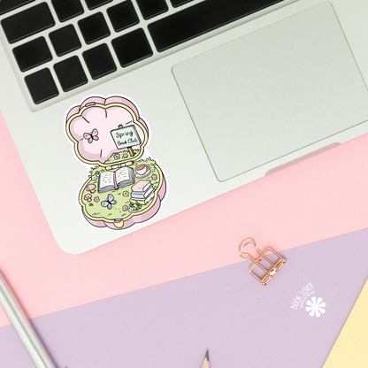 Spring book club pocket sticker