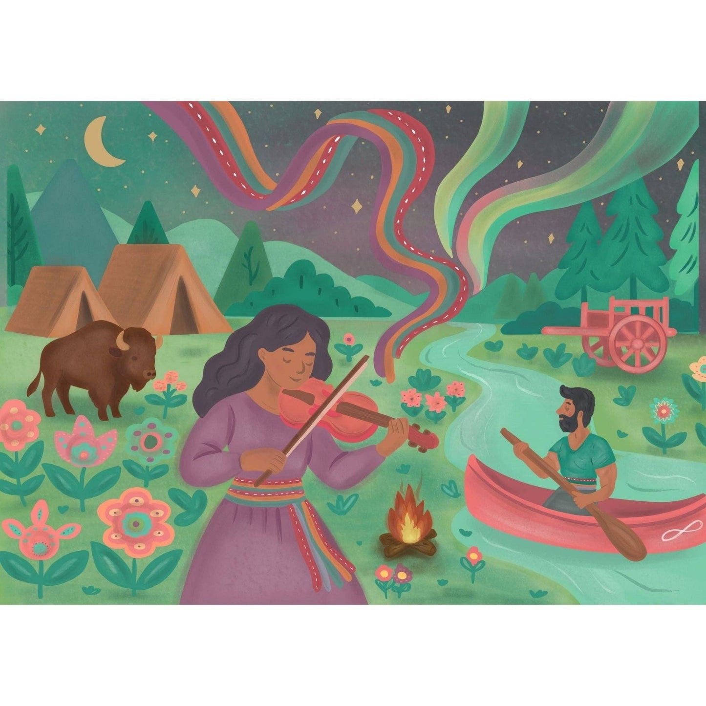 Dancing sky | 1000-piece puzzle | designed in Canada