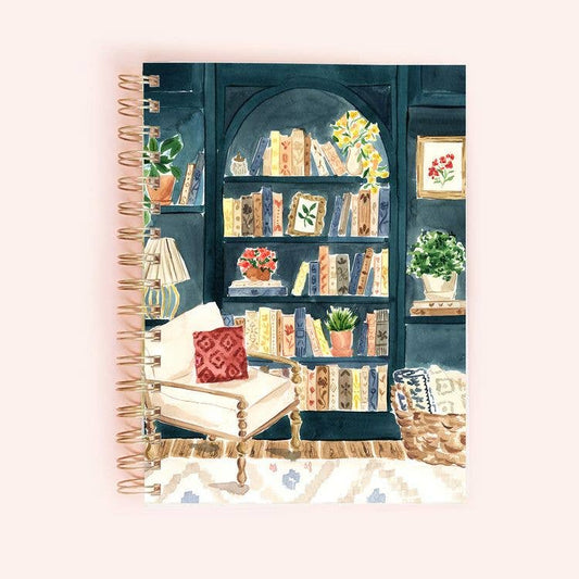 Cozy books spiral notebook | 150 lined pages