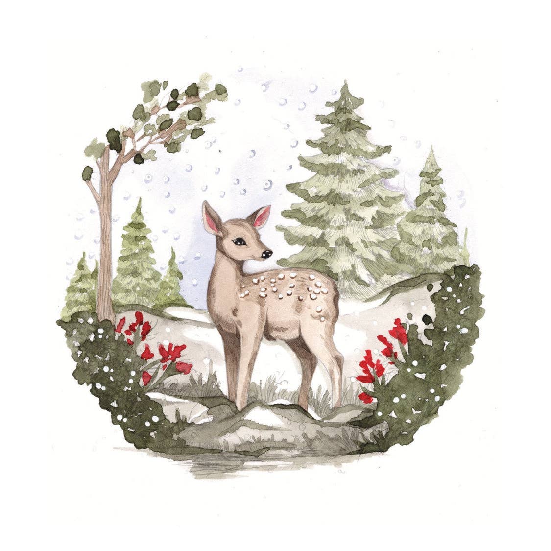 Winter glow watercolor workbook