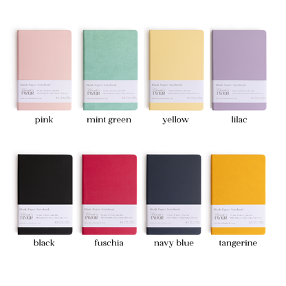 Blank A5 paper notebook