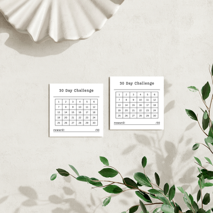 30-day challenge tracker: 50 sheet post-it note notepad