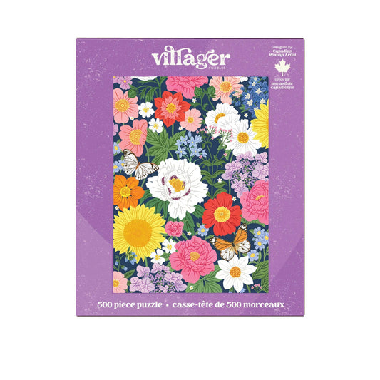 Midnight blooms | 500-piece puzzle | designed in Canada