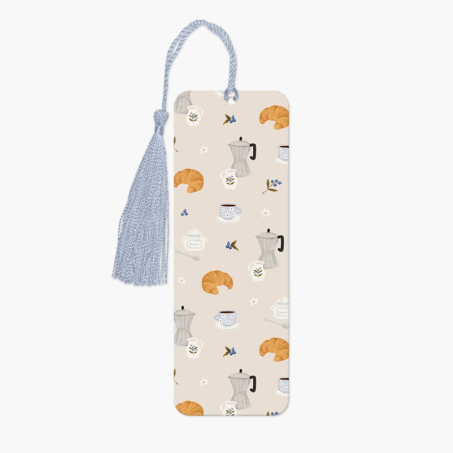 Coffee and croissant bookmark