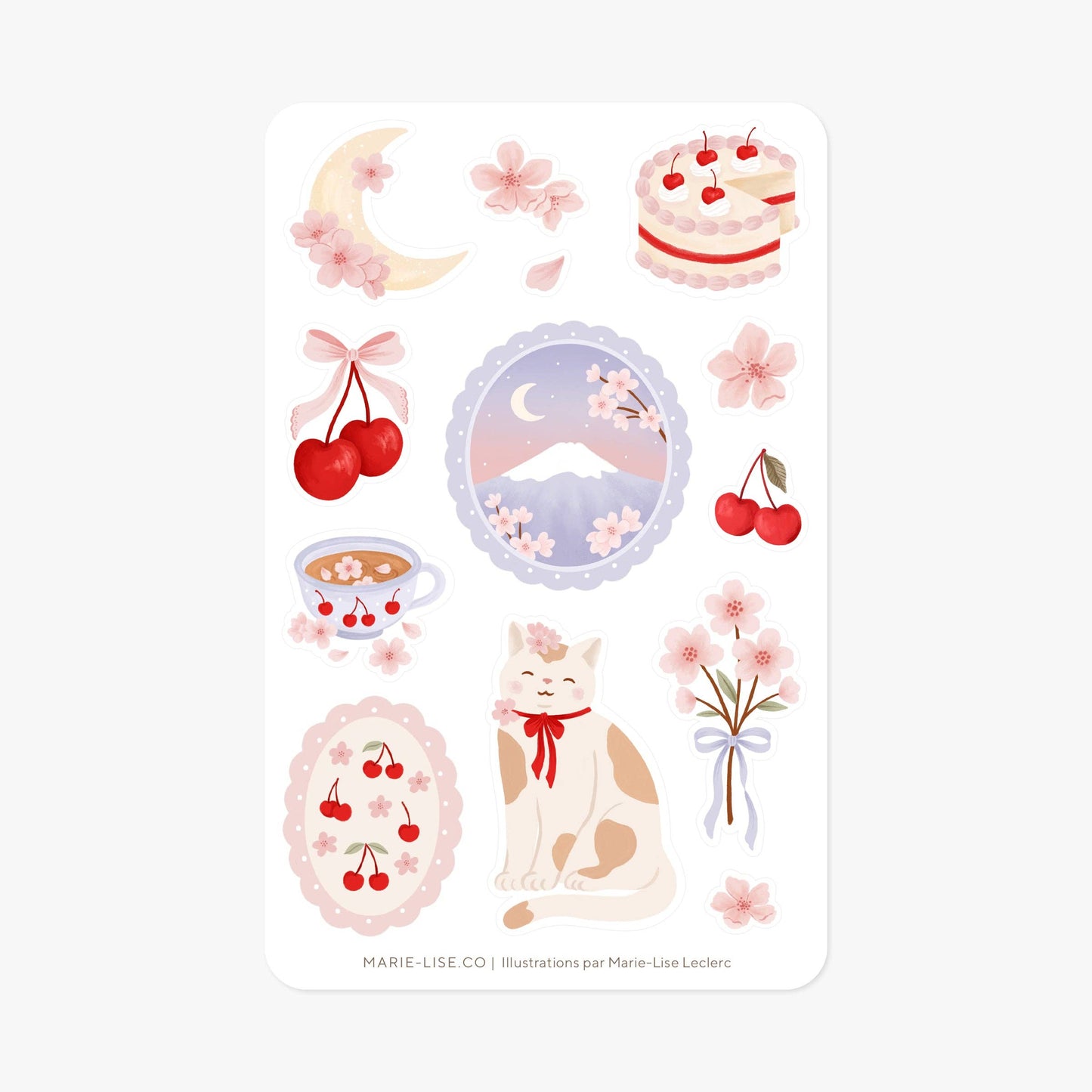 Sakura sticker sheet