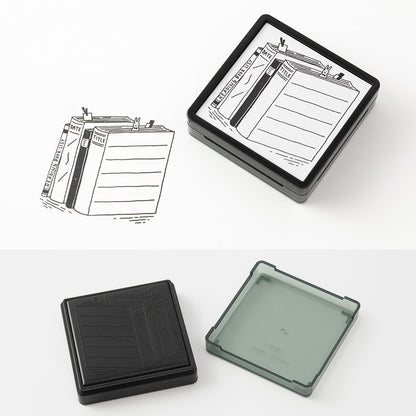 Paintable stamp pre-inked book