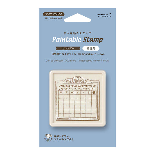 Paintable stamp pre-inked: Calendar Monday start (coming soon)