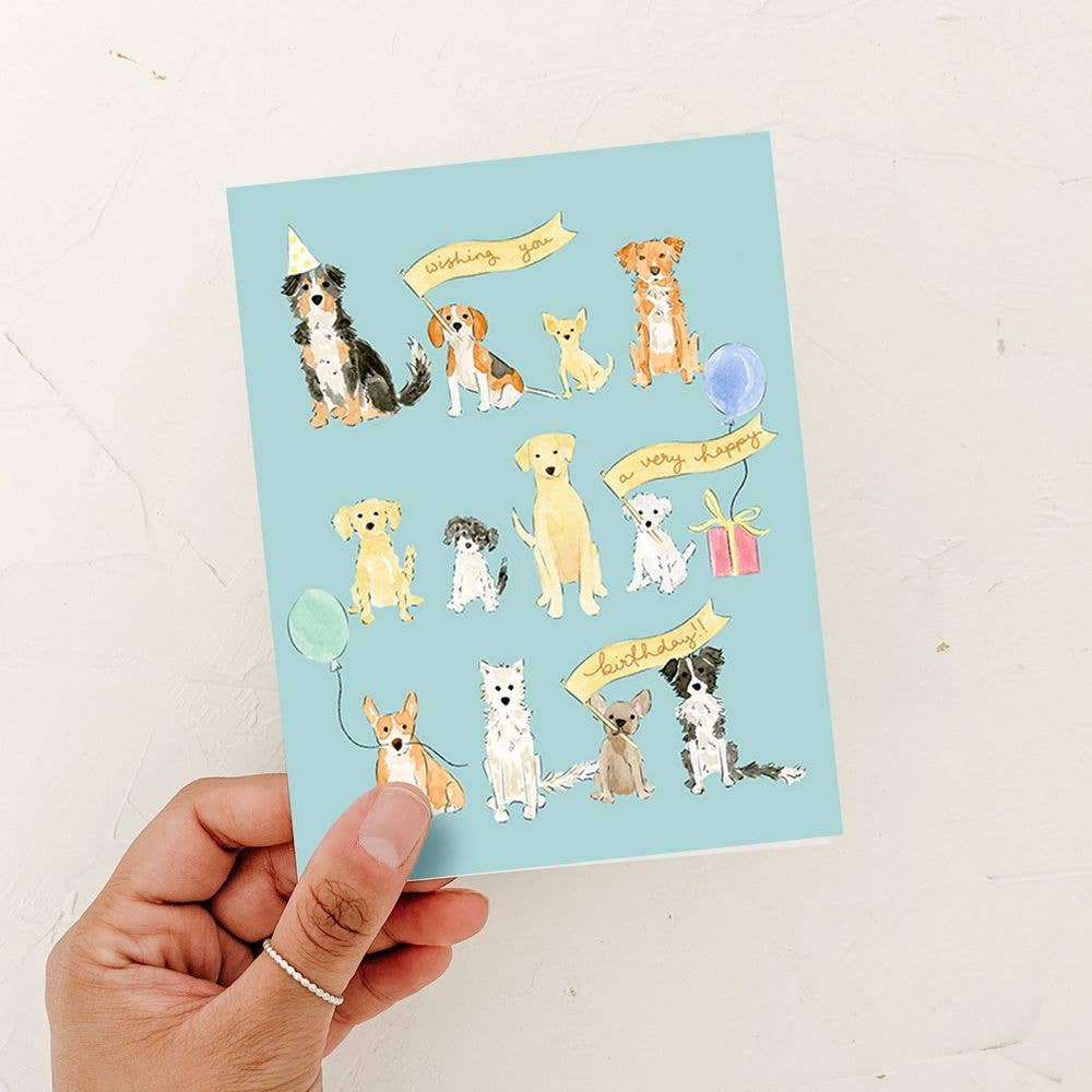 Wishing you a happy birthday dog lover greeting card