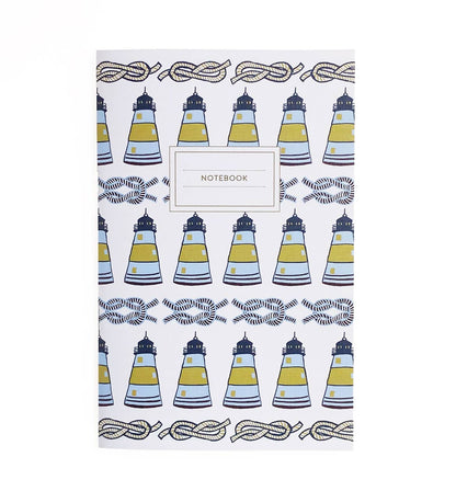 Nautical & sailboat, lighthouse notebooks (2-pack)