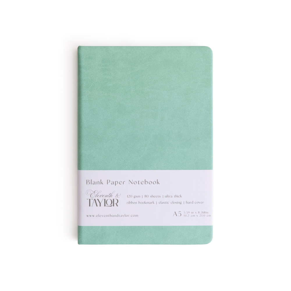 Blank A5 paper notebook