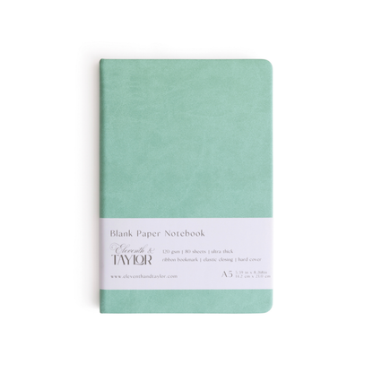 Blank A5 paper notebook