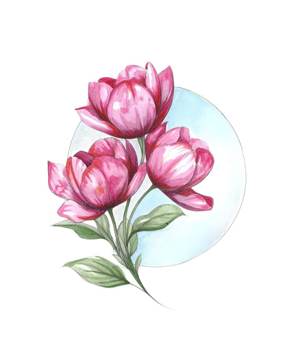 Bold flowers watercolour workbook