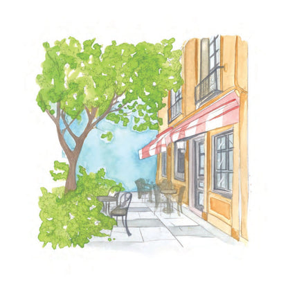 Cozy cafés watercolor workbook