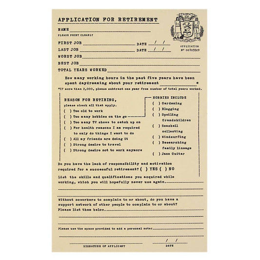 Retirement application