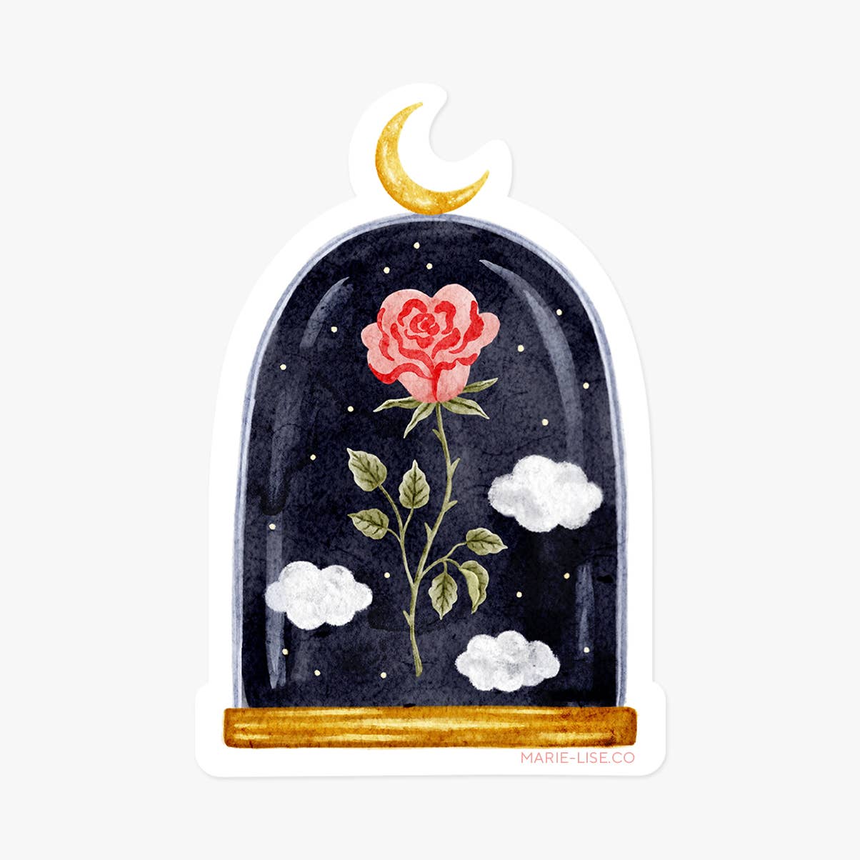 Enchanted rose sticker