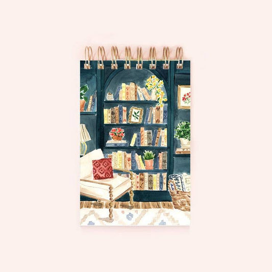 Cozy books spiral notepad | 150 lined pages