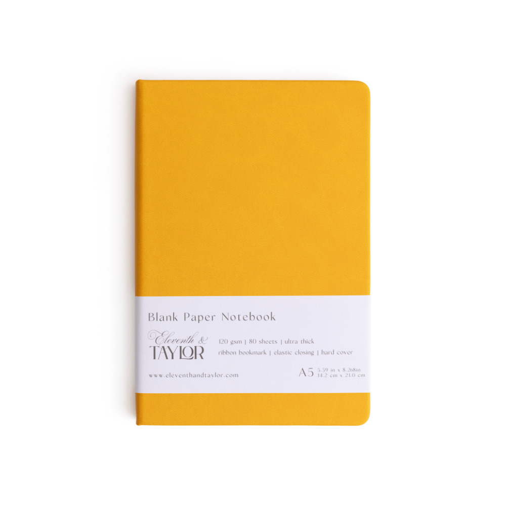 Blank A5 paper notebook