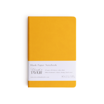 Blank A5 paper notebook
