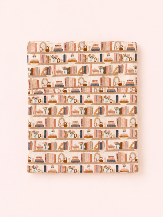 Library shelves book sleeve