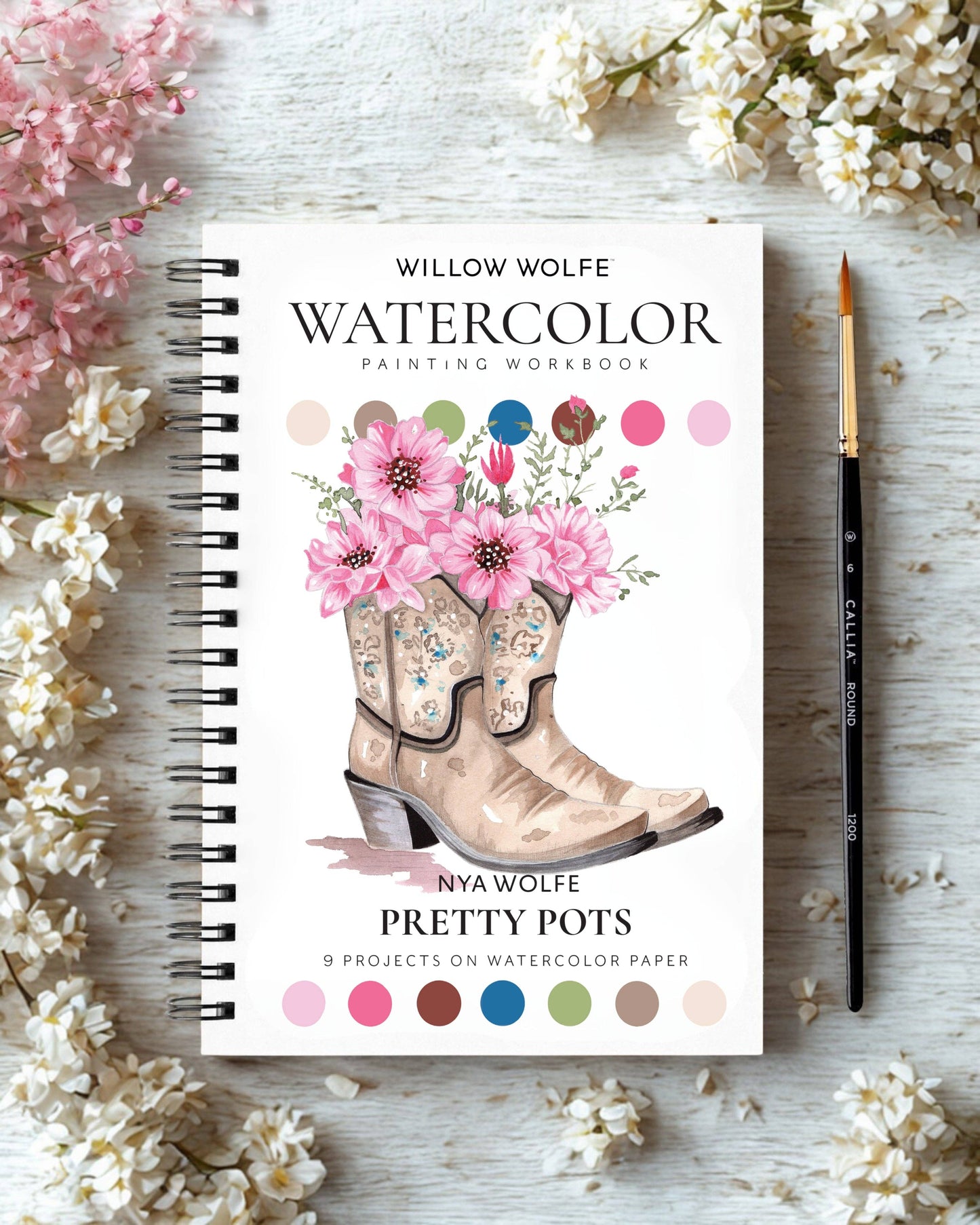 Pretty pots watercolour workbook