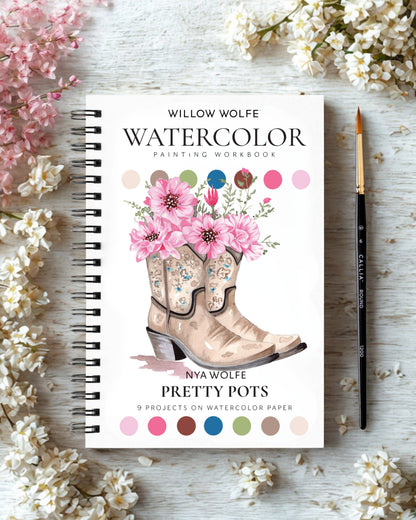 Pretty pots watercolour workbook