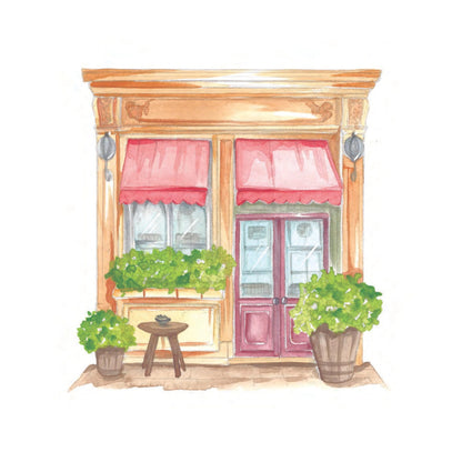 Cozy cafés watercolor workbook