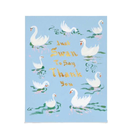 Swan thank you greeting card