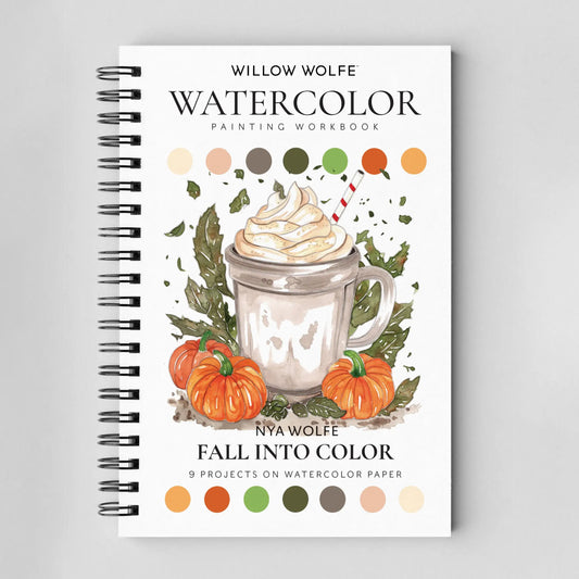 Fall into color watercolor workbook