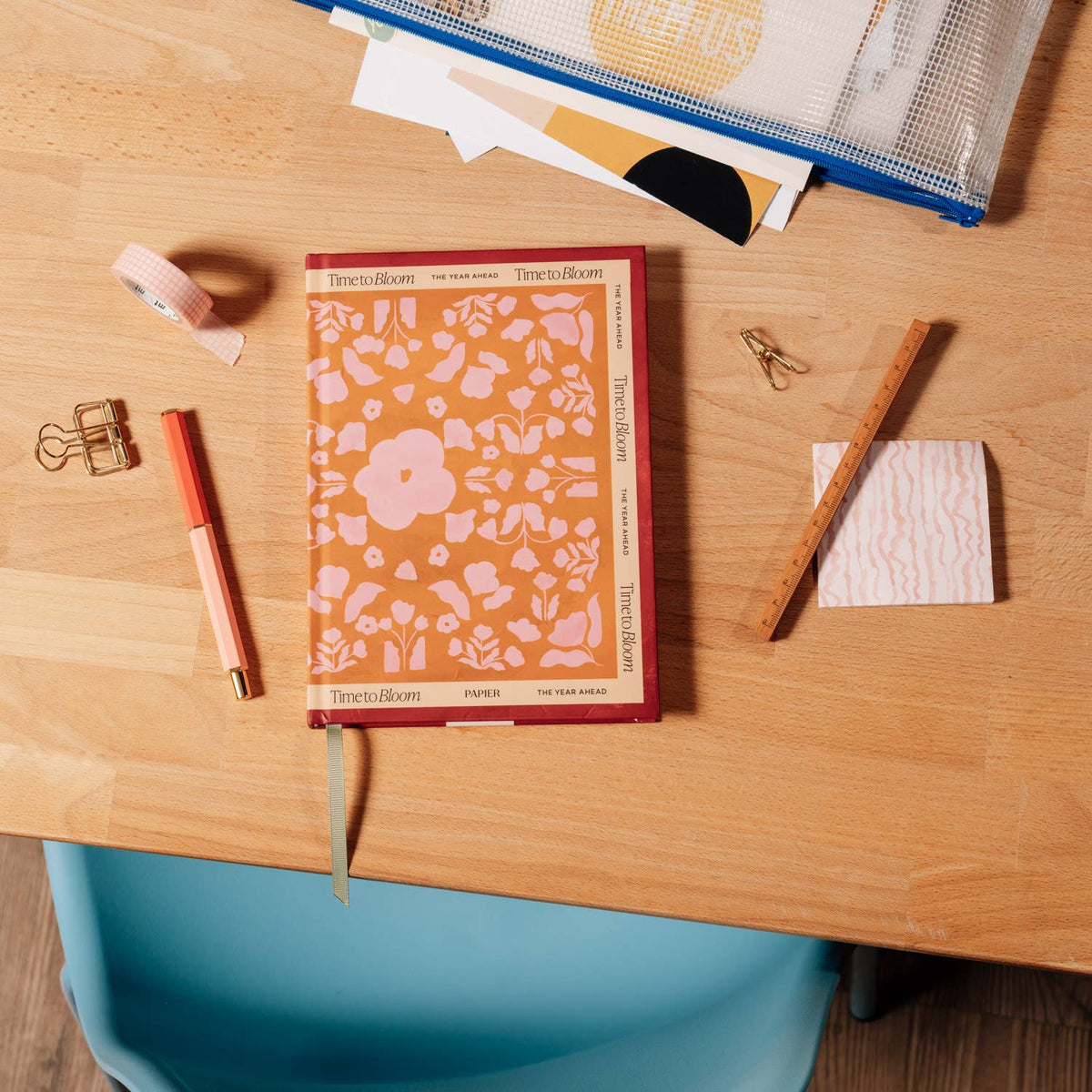 Daily planner, undated, A5 hardcover - time to bloom (coming soon)