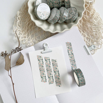 Summer bloom blue 15mm washi tape