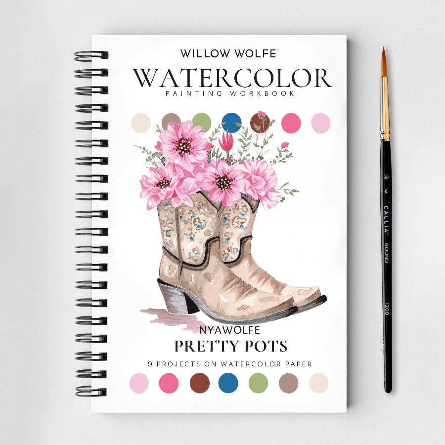 Pretty pots watercolour workbook