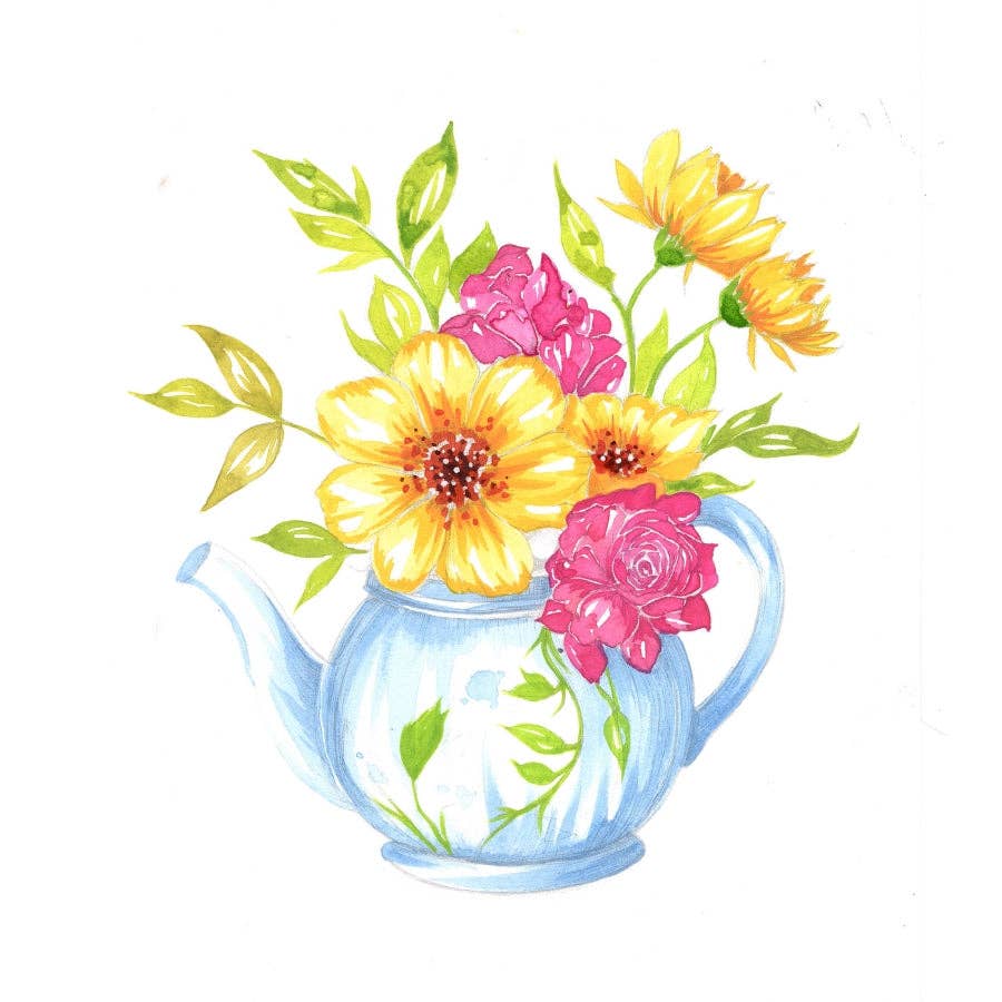Pretty pots watercolour workbook